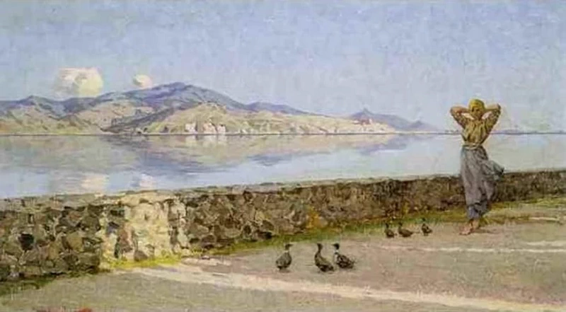 Angiolo - Veduta del lago di Massaciuccoli